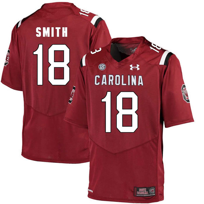 South Carolina Gamecocks #18 OrTre Smith Red College Football Jersey DingZhi